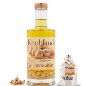 Knoblauchöl  Black Edition mit Knoblauchflocken  Angebot der Woche
