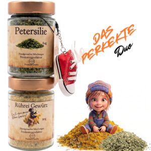 Rührei/Petersilie Gewürz "Das Perfekte Duo" mit tollem Laufschuhanhänger